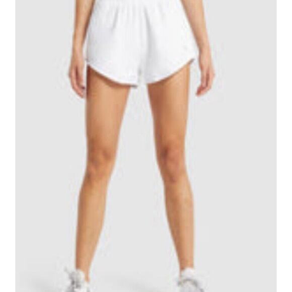 Gymshark Womens White Training Sweat Shorts Relaxed Fit Size XXL Pockets… - Picture 2 of 9